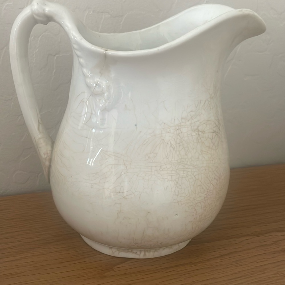 Vintage Ironstone Pitcher Lots of Crazing